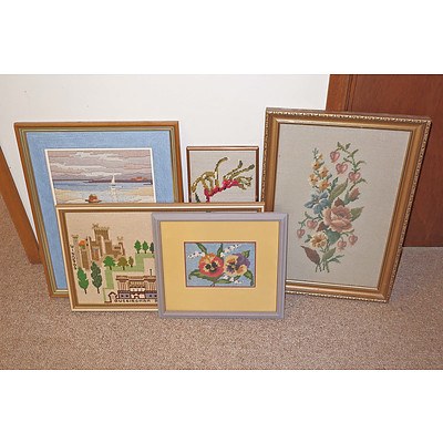 Group of Various Framed Tapestries