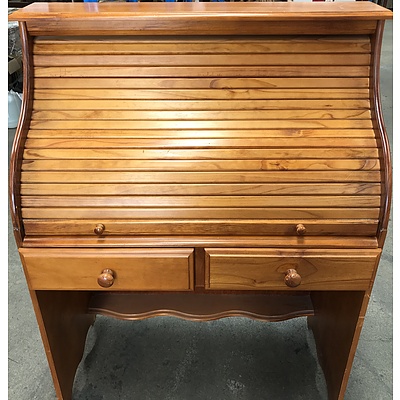 Pine Rolltop Desk