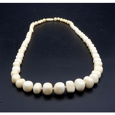 Ivory Beaded Necklace, Mid 20th Century