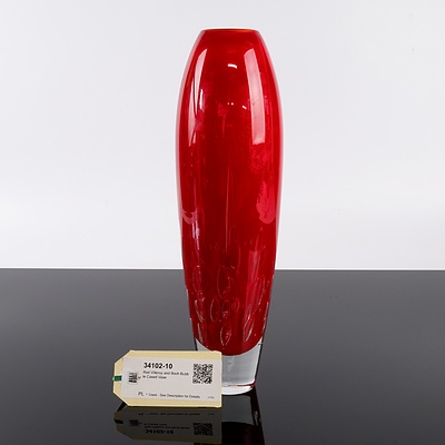 Red Villeroy and Boch Bubble Cased Vase