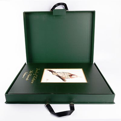 First Edition, Jewels of Nature, The Parrots, Illustrated by Gordon K Hanley, Okko Boer Fine Art Collectables, Sydney, 2001, Signed by the Artist and Publisher, Limited Edition, Hardcover, With Display Table
