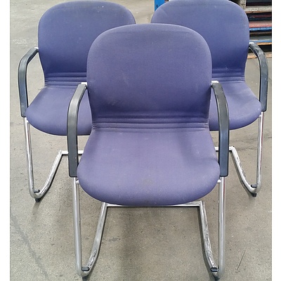 Cantilever Chairs - Lot of Three