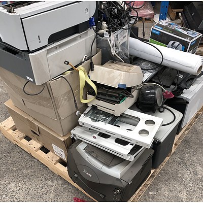Bulk Lot of Assorted IT & Office Equipment - Printers, Cables, Monitor & HP Chromebook