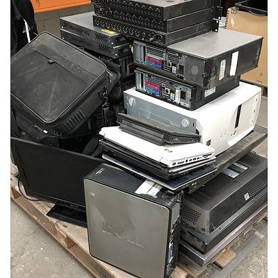 Bulk Lot of Assorted IT Equipment - Monitors, Desktops & Laptops