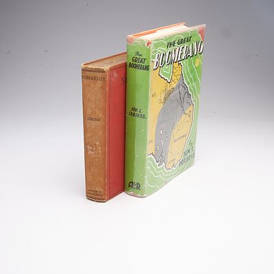 First Edition Ion Idriess, The Great Boomerang, Sydney, Angus and Robertson Limited, 1942 with Dust Jacket and Nemarluk, 1941, No Dust Jacket