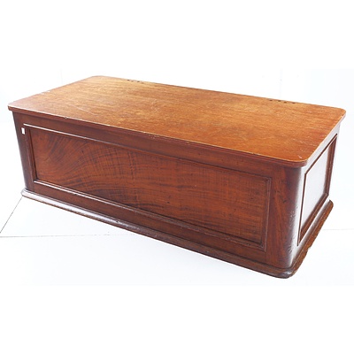 Australian Colonial Red Cedar Trunk Adapted to a Coffee Table with Hinged Later Top
