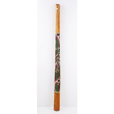 Vintage Hand Painted Hardwood Didgeridoo