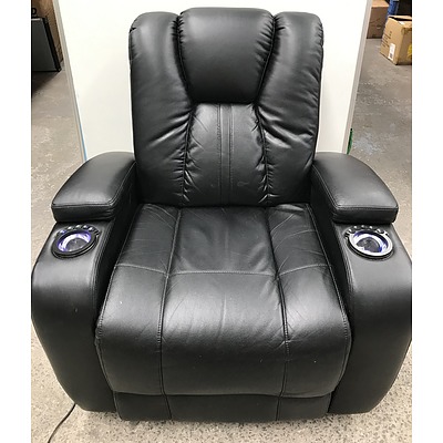 Cinema Style Faux Leather Electric Reclining Arm Chair