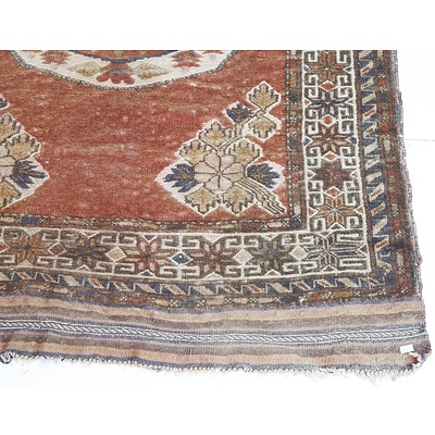 Vintage Baluchi Hand Knotted Wool Pile Tribal Nomadic Rug