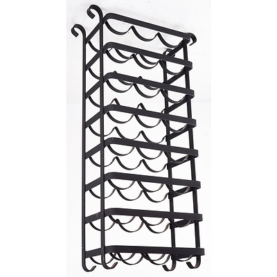 Wrought Iron 24-Bottle Wine Stand