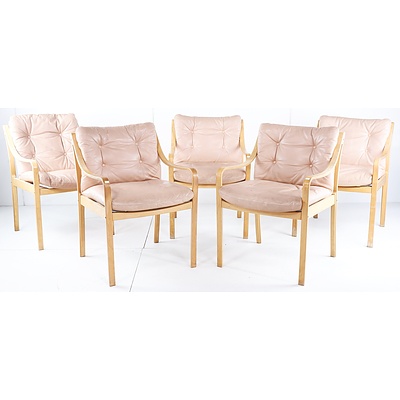 Set of Five Fredrik Kayser Chairs For Vatne Mobler - Model 108