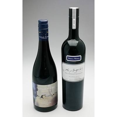 Wirra Wirra 'The Angelus' 2006 Cabernet Sauvignon and Tamar Ridge Tasmania  2015 Pinot Noir (2)
