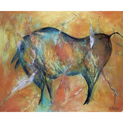 Jo Wilton, Bison, Oil and Natural Earth Ochres on Canvas 
