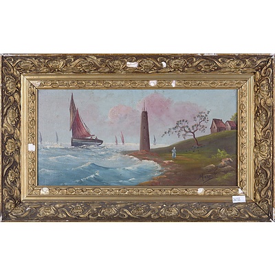 Marville (20th Century, European), A Pair of Harbour Scenes, Oil on Canvas (2)