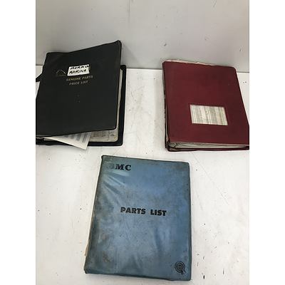 Morris Marina and Other Service Parts List Booklets -Lot Of Three
