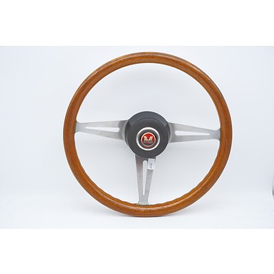 Vintage Morris and Cooper S MK 1 Wooden Steering Wheel Designed to Fit the Mini Series From 1958 to the Late 1970s