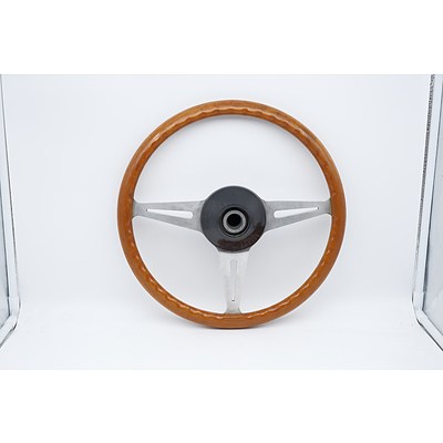 Vintage Morris and Cooper S MK 1 Wooden Steering Wheel Designed to Fit the Mini Series From 1958 to the Late 1970s