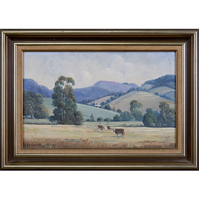 Frank Mitchell (born 1934), Mullumbimby Rural 1985, Oil on Canvasboard