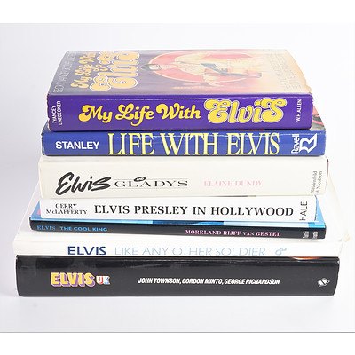 Quantity of Three Books About Elvis Signed by the Authors Including My Life with Elvis by B Yancey, Elvis Presley in Hollywood by G McLafferty, My Life with Elvis by D Stanley and Four other Books About Elvis and Four Other Books Relating to Elvis