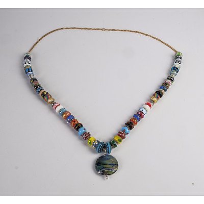 Necklace with 61 Beads (Some Pandora) - 50 cm