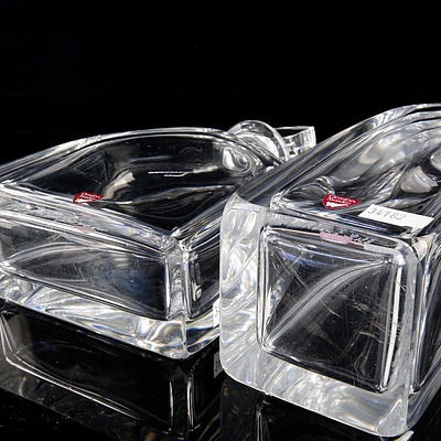 Two Orrefors Crystal Decanters With Original Labels