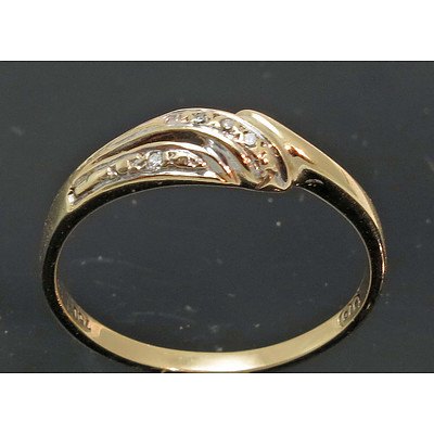 Gold Diamond Ring - Stamped [375] & [750]
