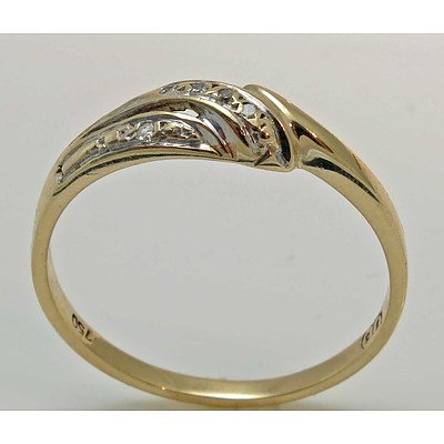 Gold Diamond Ring - Stamped [375] & [750]