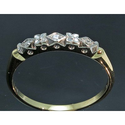 Vintage 18ct Gold & Platinum Diamond Ring
