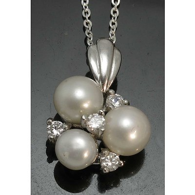 Sterling Silver Genuine Cultured Pearl Pendant