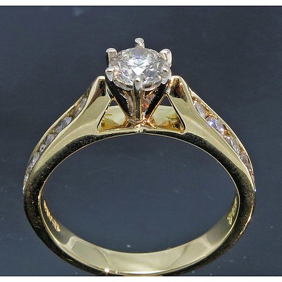 18ct Gold Diamond Ring - 0.85cts Tdw Est