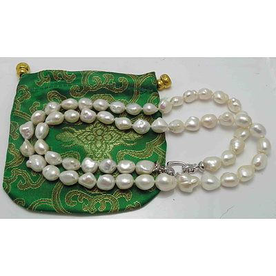Necklace Of Large Cultured Pearls: 11-15mm