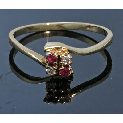9ct Gold Ruby & Diamond Ring