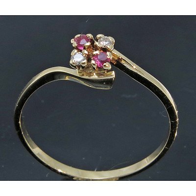 9ct Gold Ruby & Diamond Ring