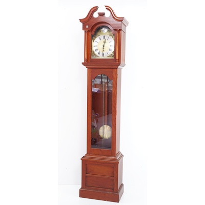 Antique Style Cedar Cased Longcase Grandfather Clock with Pendulum and Weights