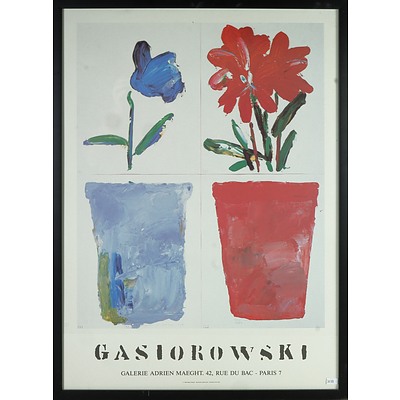 Two Framed Exhibition Posters for Gasiorowski at Galerie Adrien Maeght, Paris