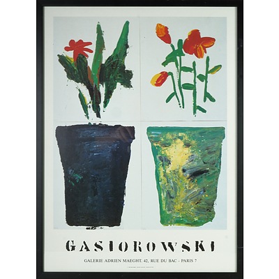 Two Framed Exhibition Posters for Gasiorowski at Galerie Adrien Maeght, Paris