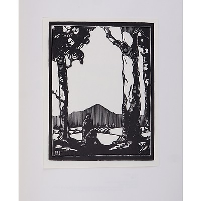 Signed by Artist and Author, Limited Edition Number 13 of 125 Copies, M Heffernan, The Linocuts of Edward B Heffernan, The Jester Press, Canberra, 1982, Hardcover in Slipcase
