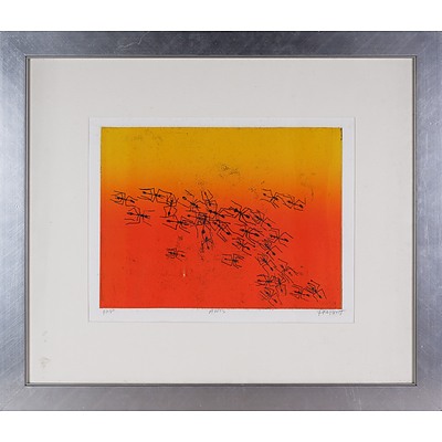 Pro Hart (1928-2006), Ants, Coloured Etching
