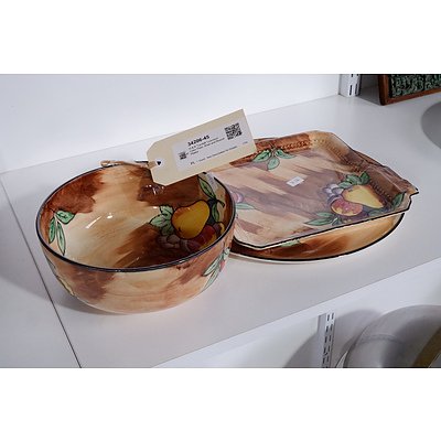H & K Tunstall 'Luscious' Cake Plate, Bowl and Round Platter