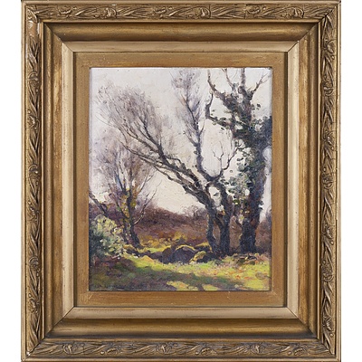 Rose Lowsey (20th Century), Untitled (Landscape), Oil on Canvas on Board