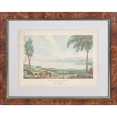 Reproduction Print, View of Lake George From the North East, 14 x 23 cm