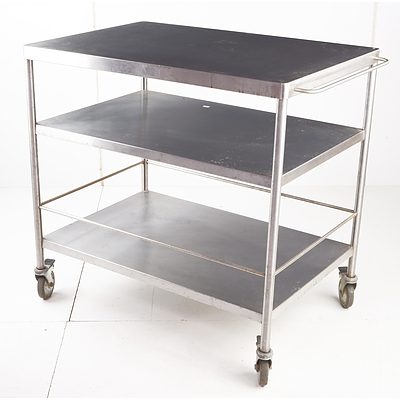 Stainless Steel Three Tier Service Trolley