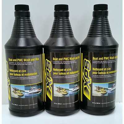 3 Bottles Of Boat And PWC Wash And Wax -Brand New- RRP $18.59 Each