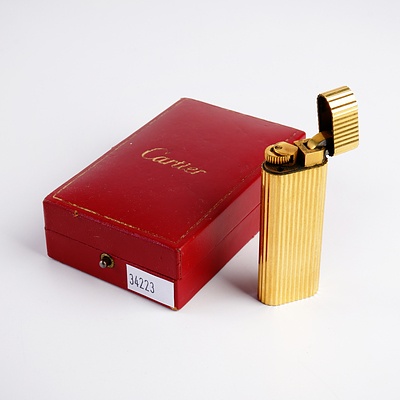 Good Boxed Cartier Lighter with Booklet and Various Accessories