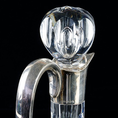 Good American Cut Crystal and Sterling Silver Decanter