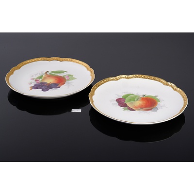 Two Rosenthal Fruit Plates with Gilt Borders