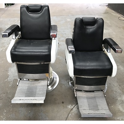 Belmont Deluxe Faux Leather Electric Salon Chairs -Lot Of Two