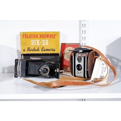 Kodak Folding Brownie Six-20 and Kodak Duaflex Box Cameras