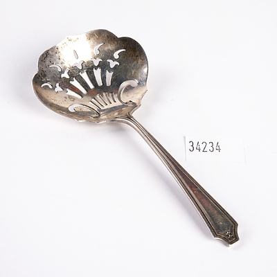 Antique Sterling Silver Sugar Sifting Spoon