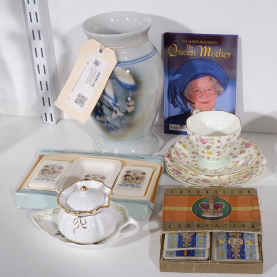 Vintage English Porcelain and Royalty Collectibles including Royal Douton and Royal Albert and a Bessemer Vase